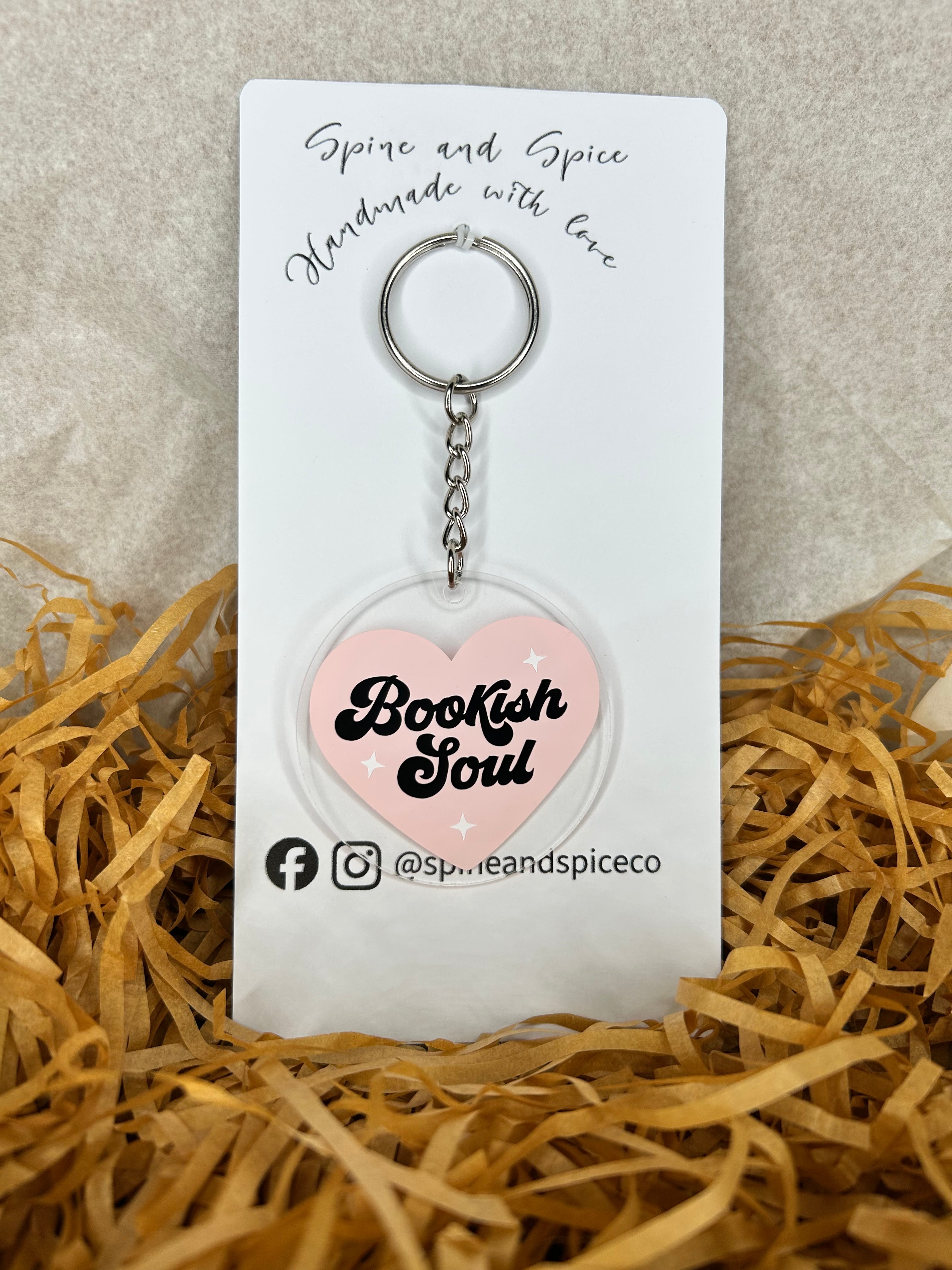 Bookish keychain - bookish soul