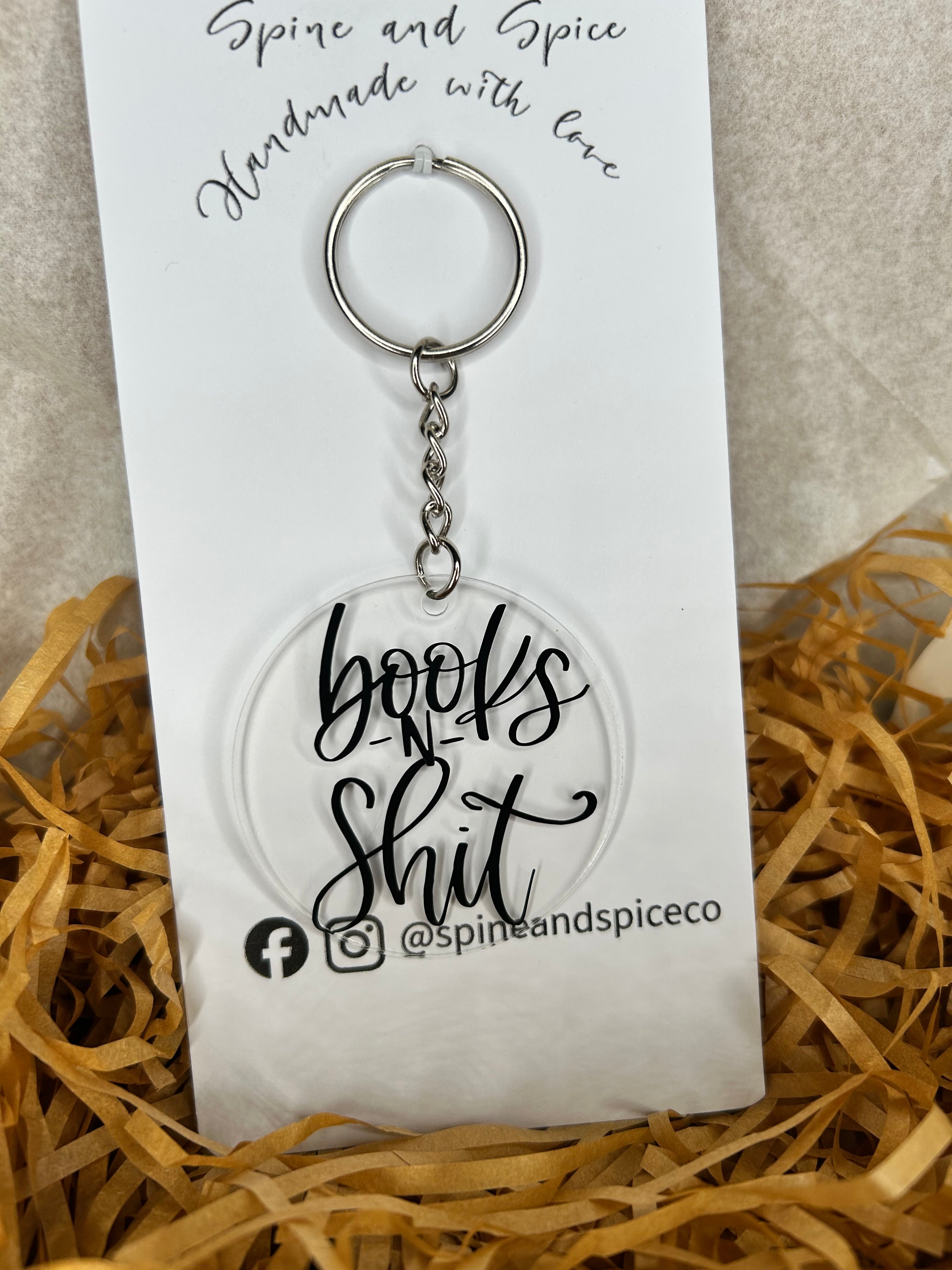 Bookish keychain - books n sh*t