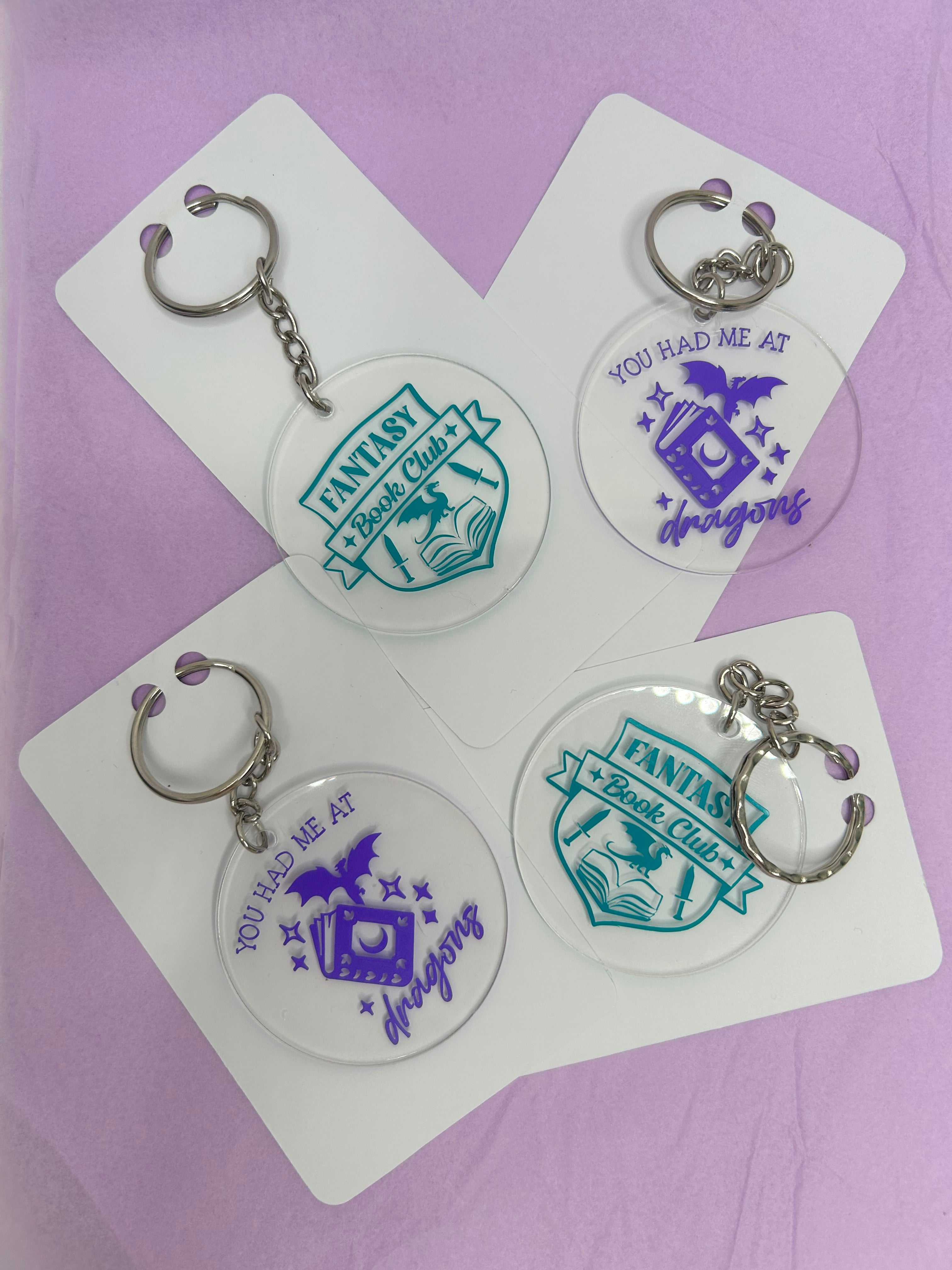 Bookish keychains