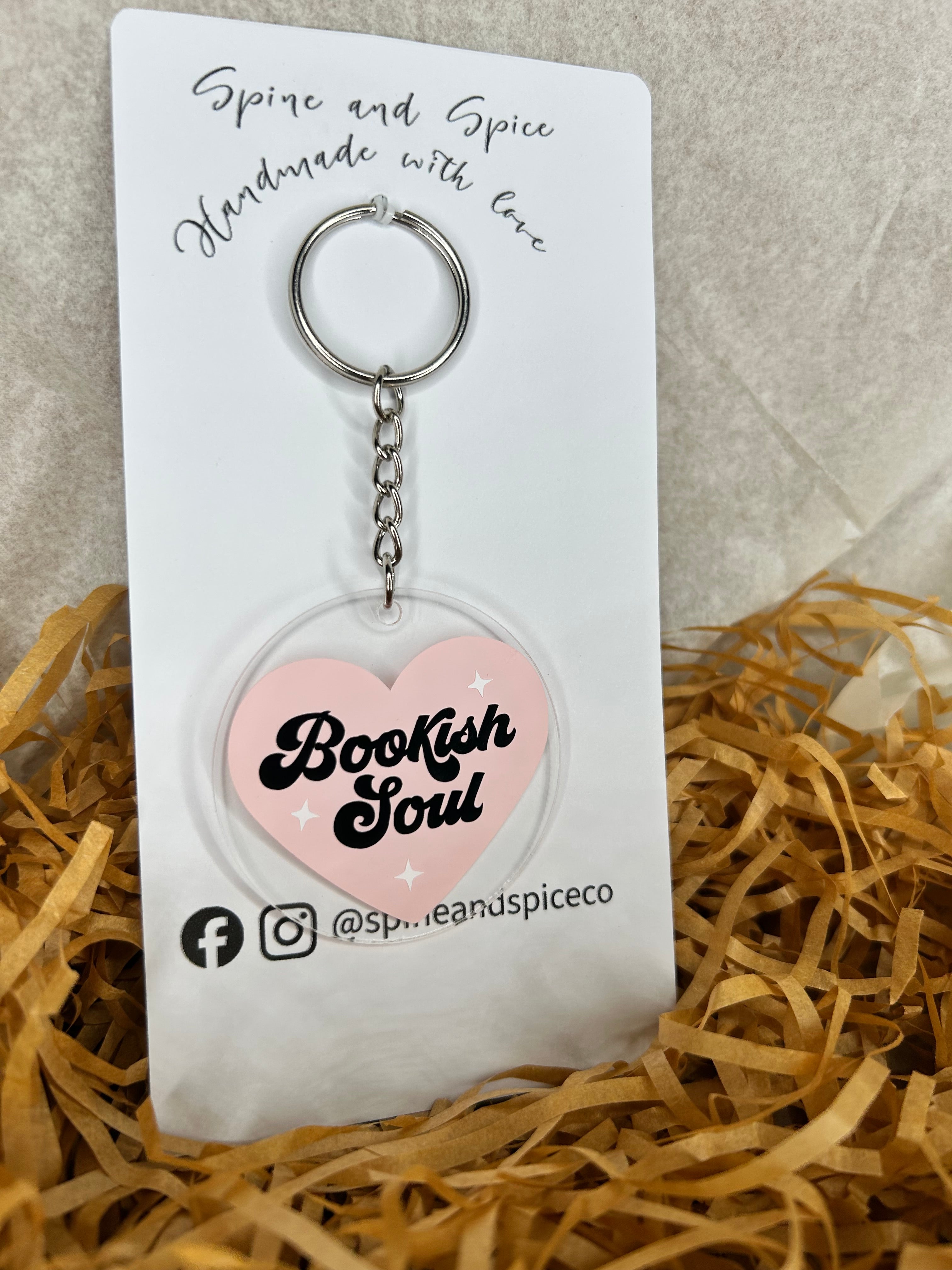 Bookish keychain - bookish soul