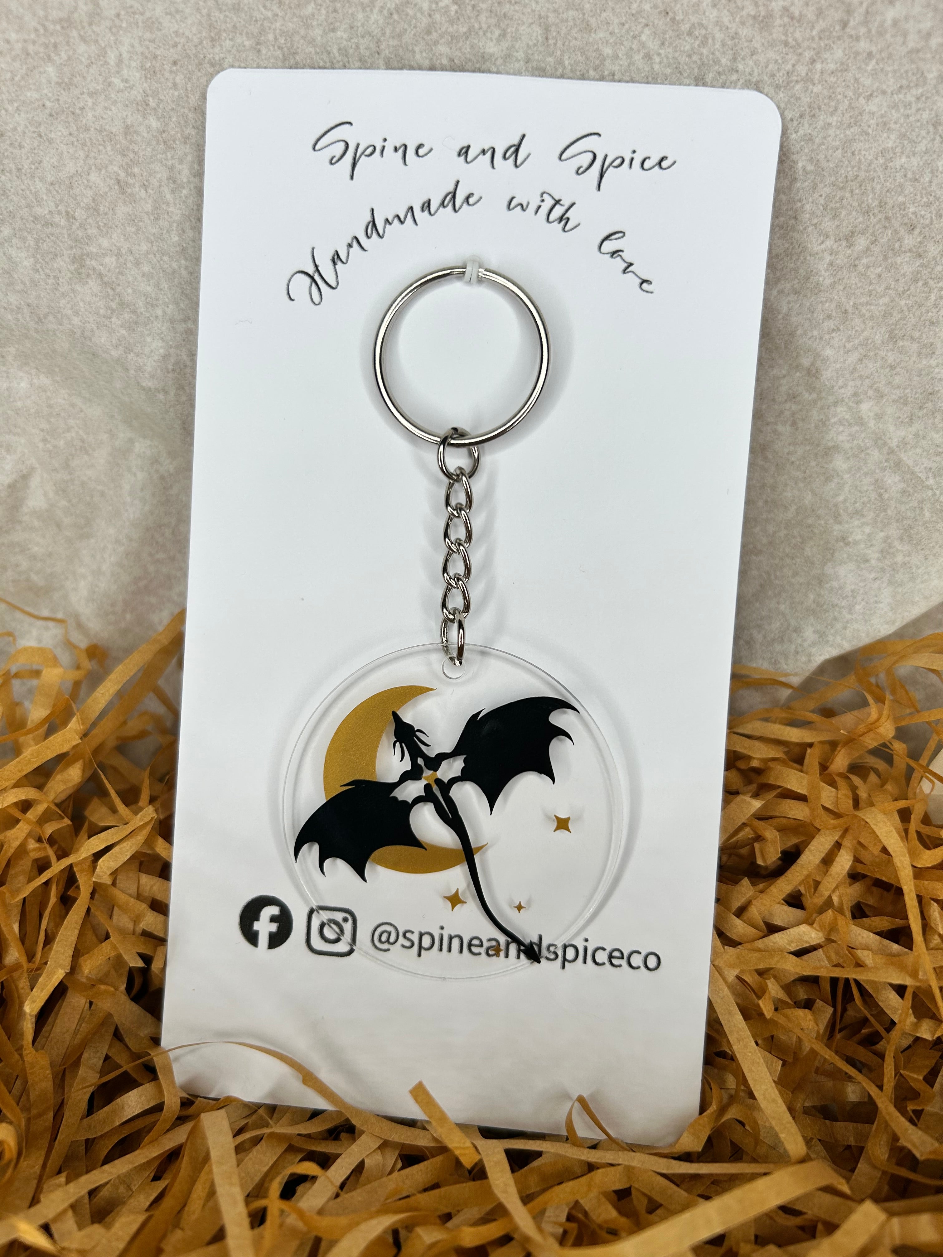 Bookish keychain - dragon