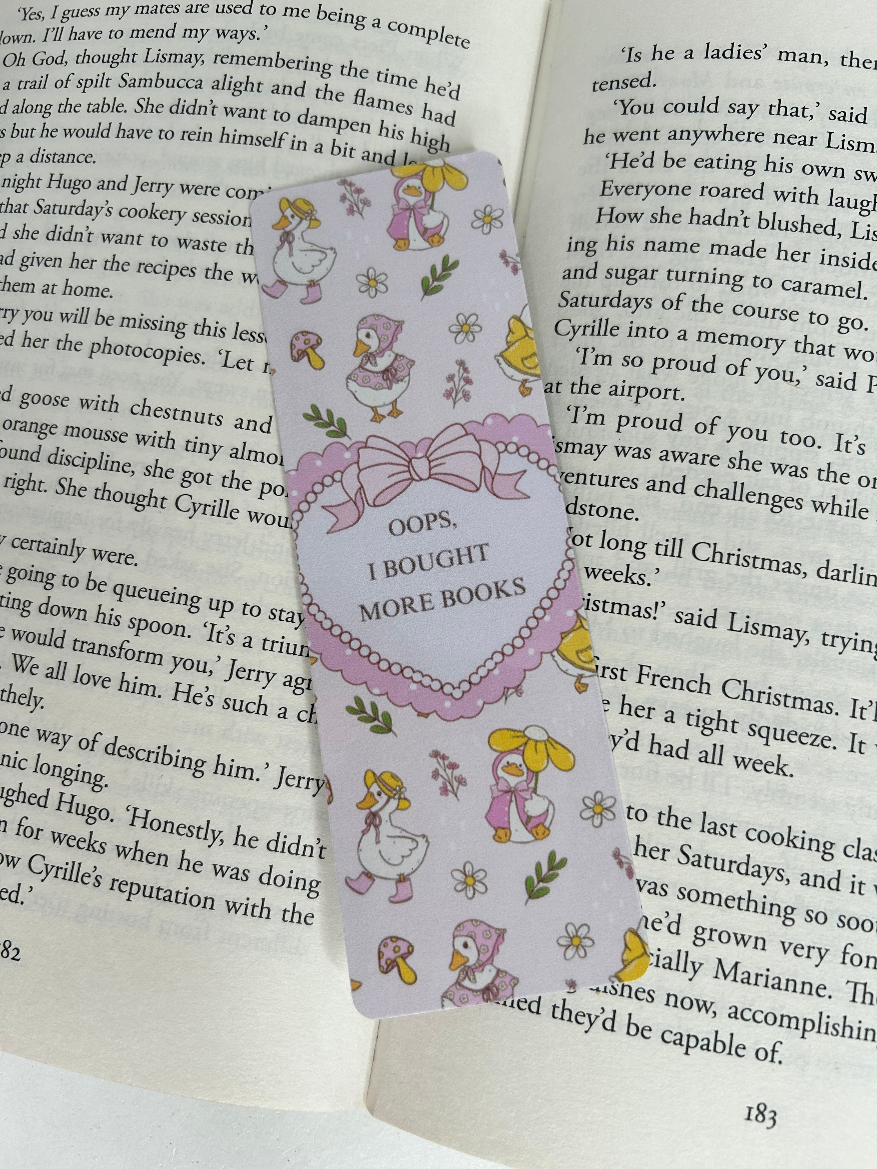 Oops I bought more books bookmark