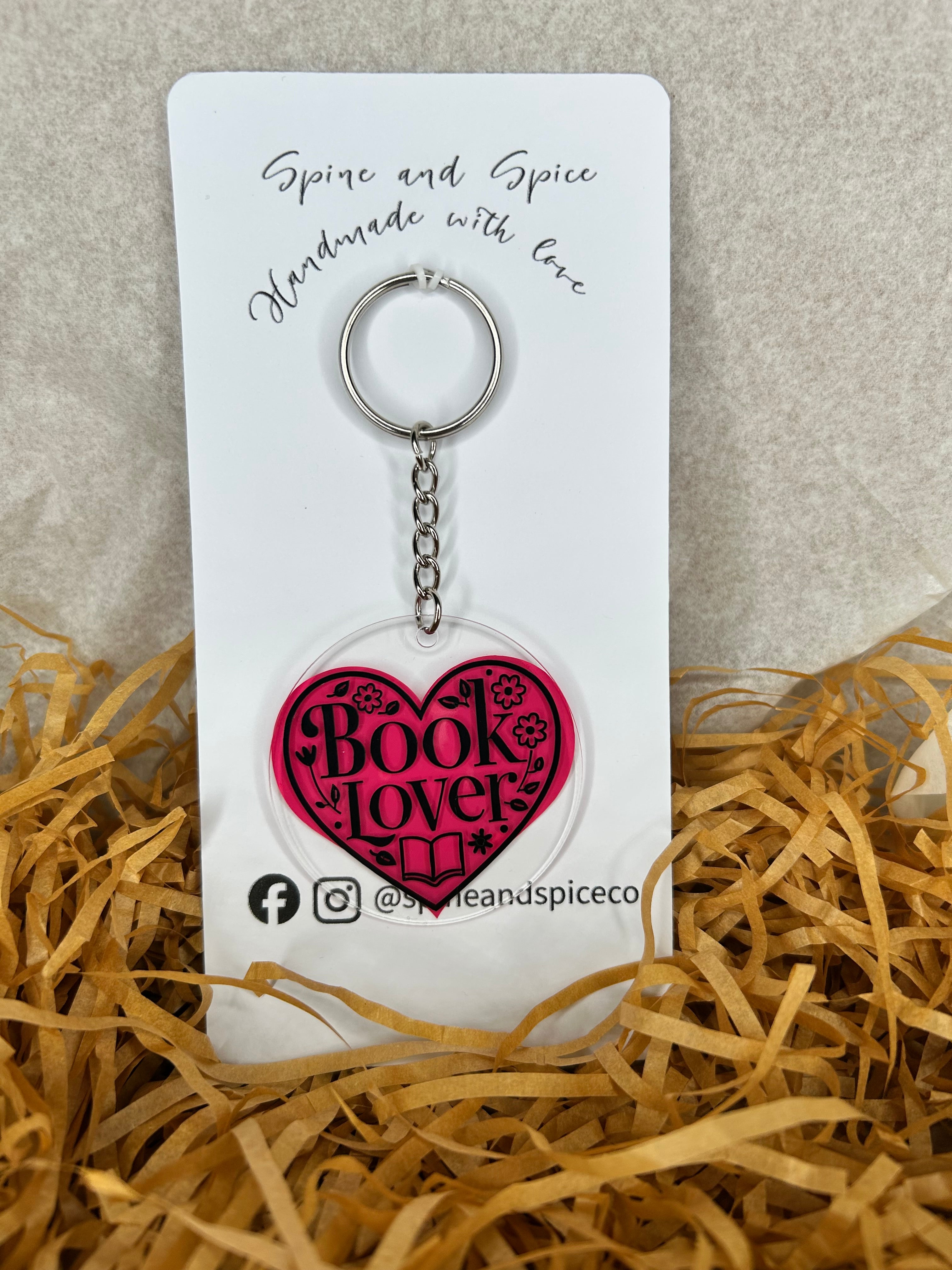 Bookish keychain - books lover