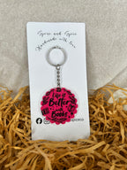 Bookish keychain - life is better with books