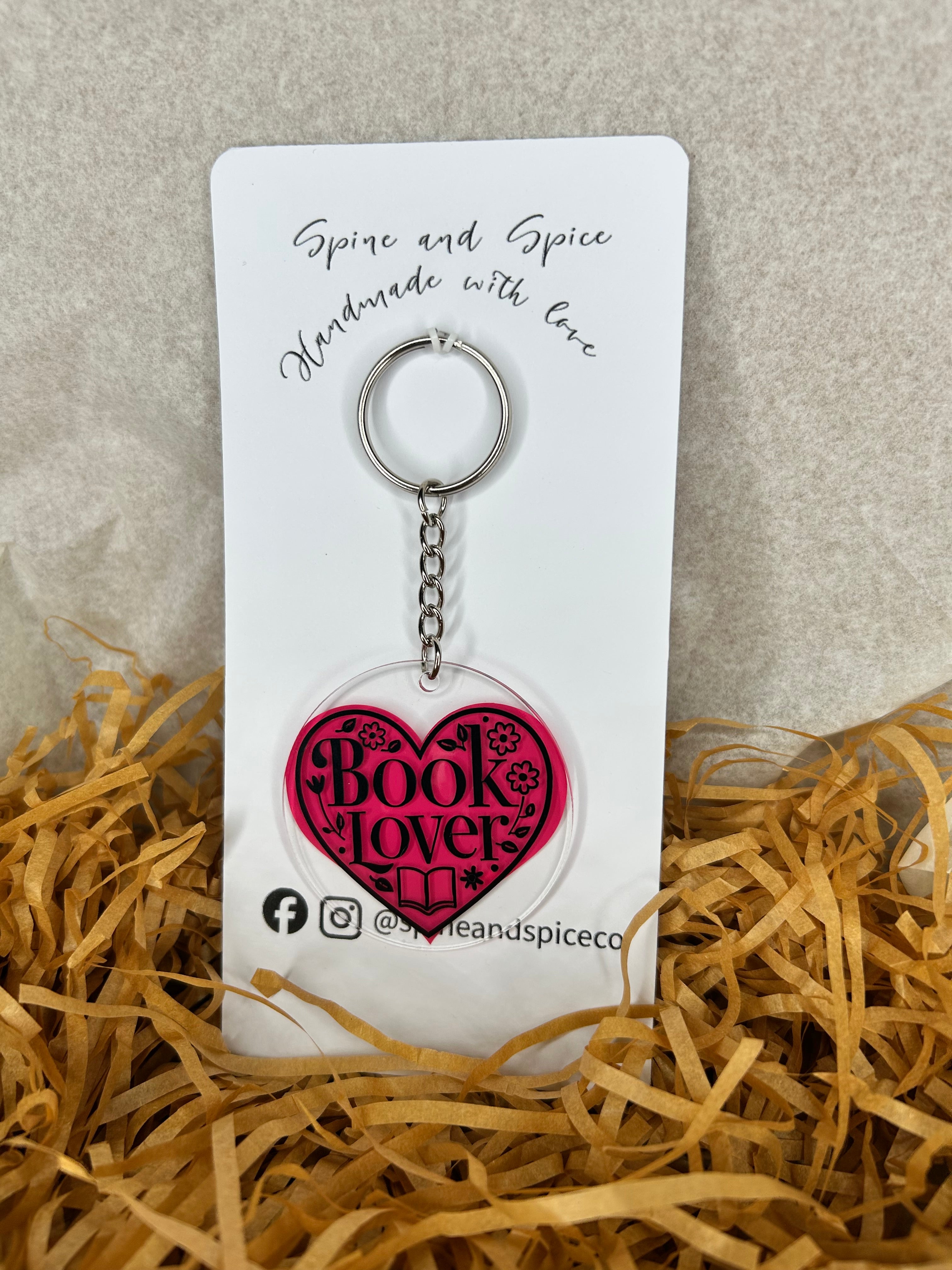 Bookish keychain - books lover