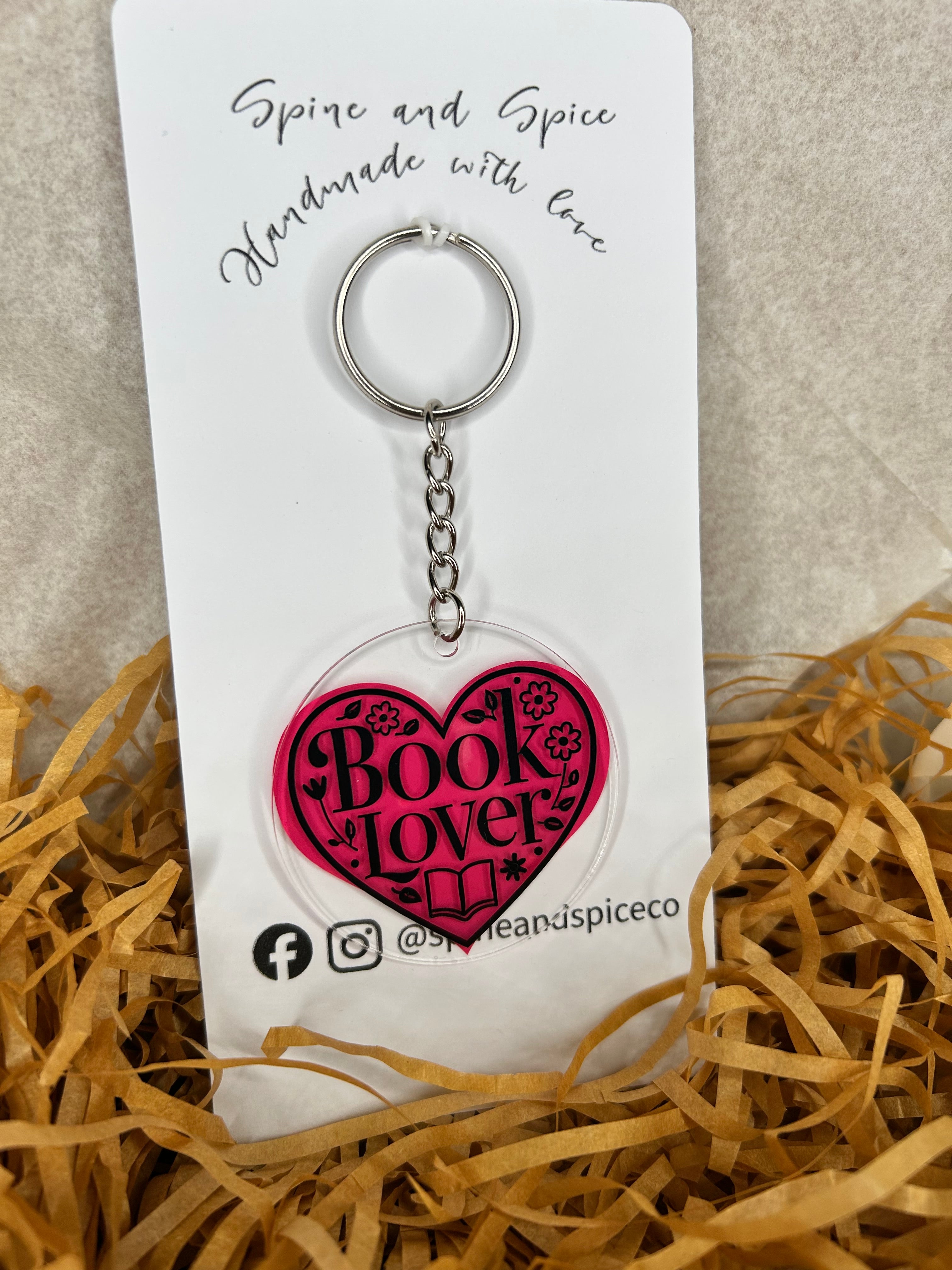 Bookish keychain - books lover