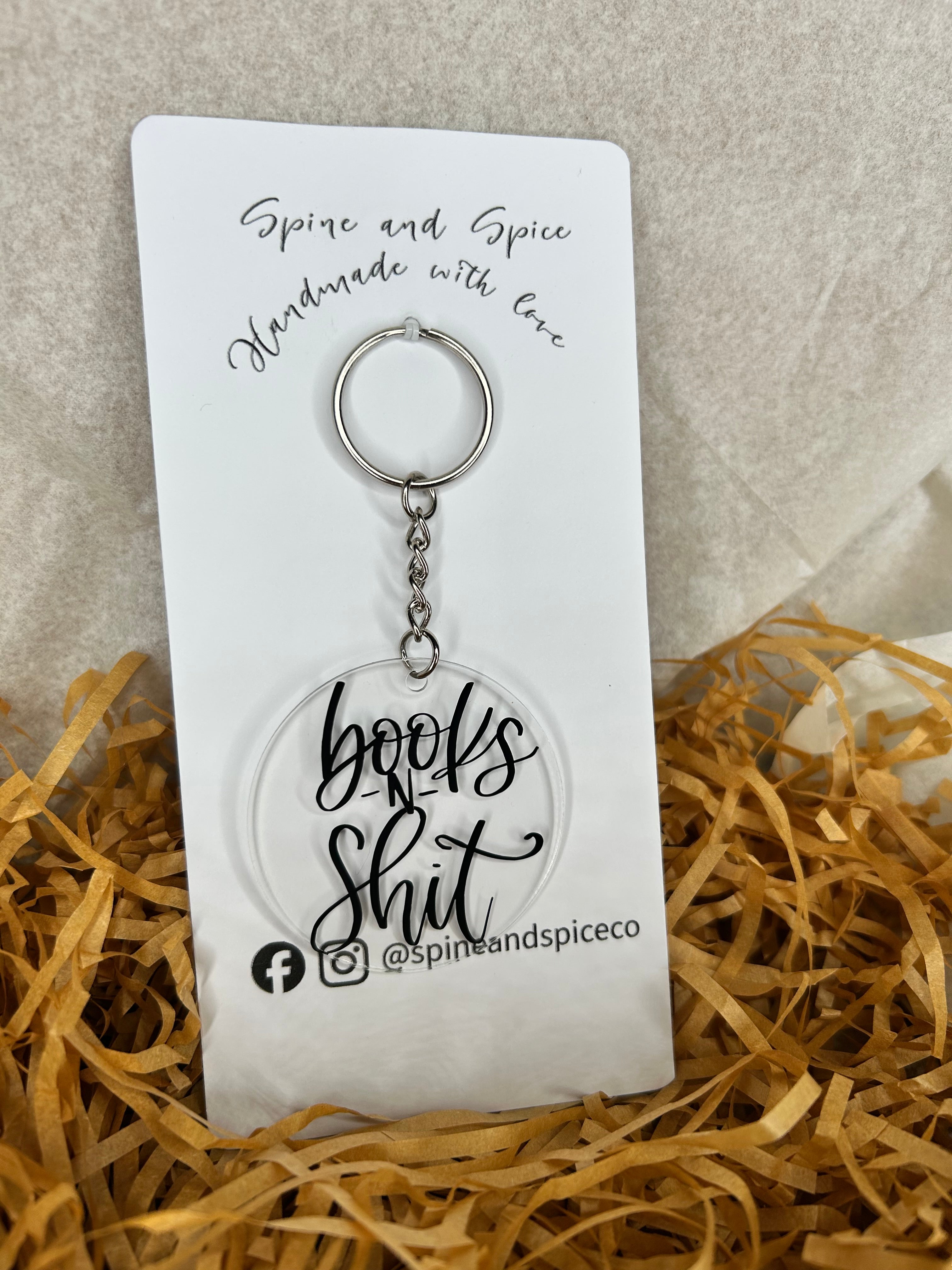 Bookish keychain - books n sh*t