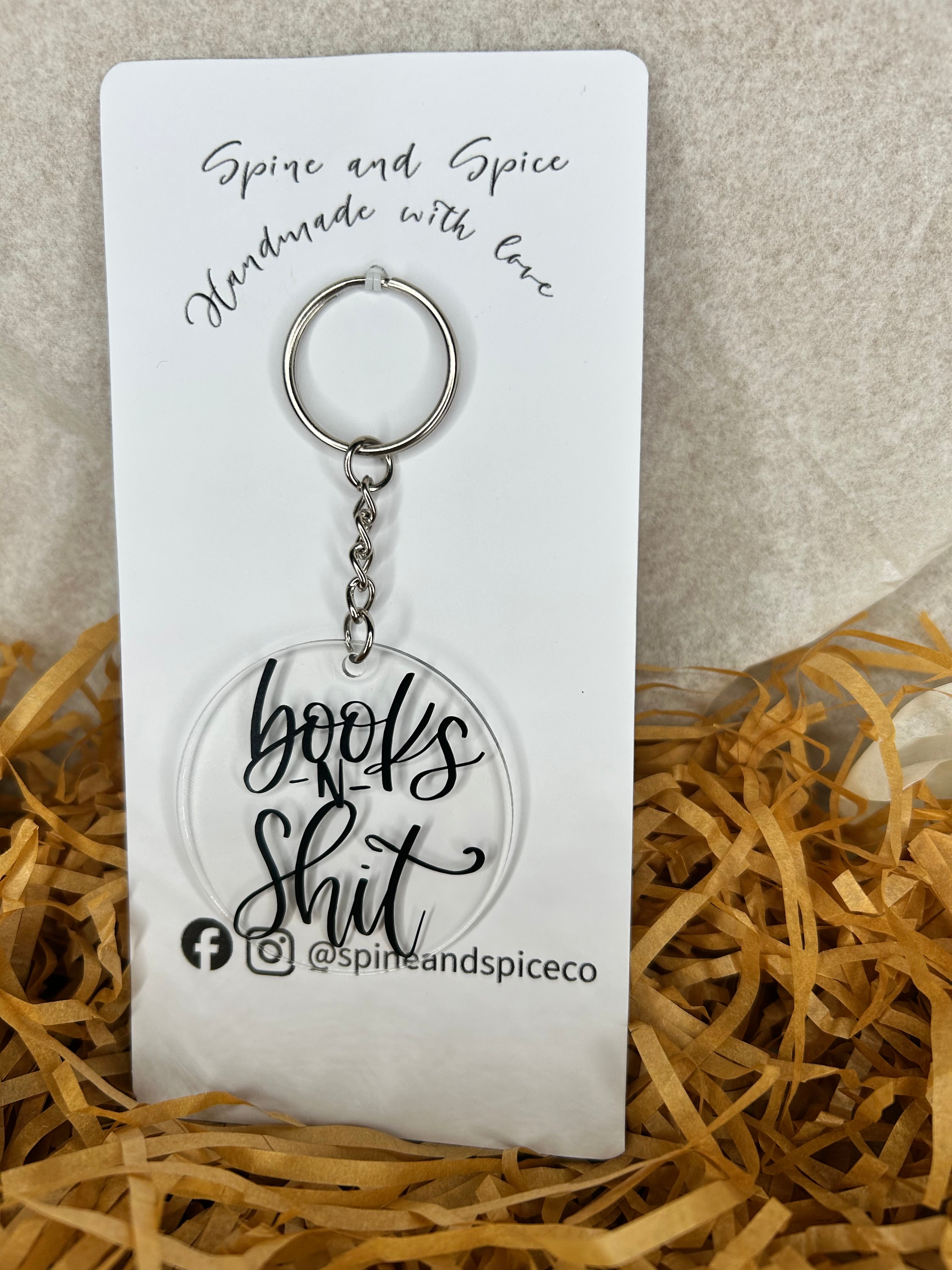 Bookish keychain - books n sh*t